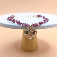 Load image into Gallery viewer, Garnet 14k Gold Filled Bracelet