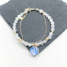 Load image into Gallery viewer, Moonstone Double Layer S925 Sterling Silver Bracelet