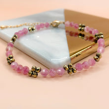 Load image into Gallery viewer, Pink Tourmaline 14k Gold Filled Bracelet