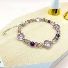 Load image into Gallery viewer, Super Seven + Amethyst Sterling Silver Bracelet
