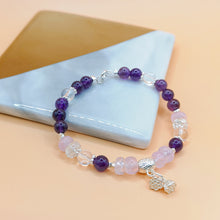 Load image into Gallery viewer, Amethyst x Kunzite Sterling Silver Bracelet