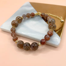 Load image into Gallery viewer, Black Super Seven 14k Gold Filled Bracelet