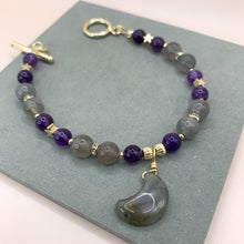 Load image into Gallery viewer, Purple Labradorite 14k Gold Filled Bracelet
