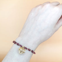 Load image into Gallery viewer, Garnet 14k Gold Filled Bracelet