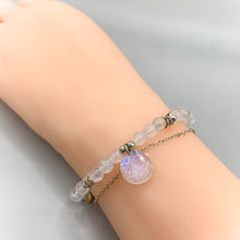 Load image into Gallery viewer, Moonstone Double Layer S925 Sterling Silver Bracelet