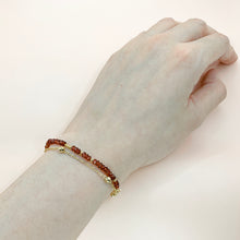 Load image into Gallery viewer, Garnet Double Layer 14k Gold Filled Bracelet