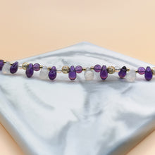 Load image into Gallery viewer, Amethyst + Moonstone 14k Gold Filled Bracelet