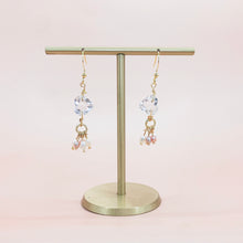 Load image into Gallery viewer, White Quartz Heart Shaped 14KGF Earrings