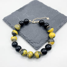 Load image into Gallery viewer, Bumble Bee Jasper S925 Sterling Bracelet