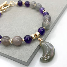 Load image into Gallery viewer, Purple Labradorite 14k Gold Filled Bracelet