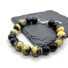 Load image into Gallery viewer, Bumble Bee Jasper S925 Sterling Bracelet