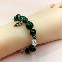 Load image into Gallery viewer, Green Strawberry Quartz S925 Sterling Bracelet