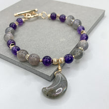Load image into Gallery viewer, Purple Labradorite 14k Gold Filled Bracelet