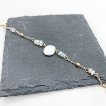 Load image into Gallery viewer, Minimalist Style Opal x Pearl 14k Gold Filled Bracelet