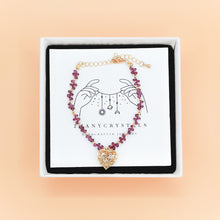 Load image into Gallery viewer, Garnet 14k Gold Filled Bracelet