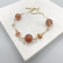 Load image into Gallery viewer, Minimalist Style Sunstone 14k Gold Filled Bracelet