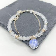 Load image into Gallery viewer, Moonstone Double Layer S925 Sterling Silver Bracelet