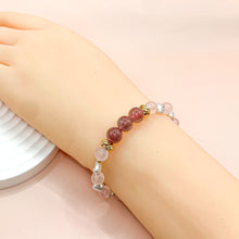 Load image into Gallery viewer, Rose Quartz & Pearl 14k Gold Filled Bracelet