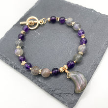 Load image into Gallery viewer, Purple Labradorite 14k Gold Filled Bracelet