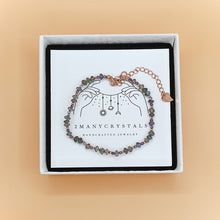 Load image into Gallery viewer, Labradorite + Amethyst Rose Gold Sterling Silver Bracelet