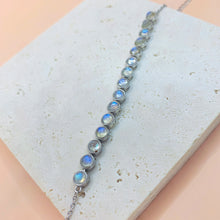 Load image into Gallery viewer, Multi Round Shaped Moonstone S925 Sterling Silver Bracelet