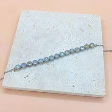 Load image into Gallery viewer, Multi Round Shaped Moonstone S925 Sterling Silver Bracelet
