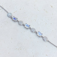 Load image into Gallery viewer, Oval Shaped Moonstone S925 Sterling Silver Bracelet