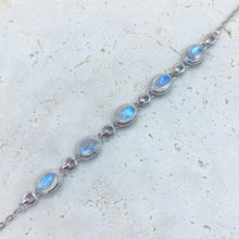Load image into Gallery viewer, Oval Shaped Moonstone S925 Sterling Silver Bracelet