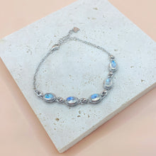 Load image into Gallery viewer, Oval Shaped Moonstone S925 Sterling Silver Bracelet