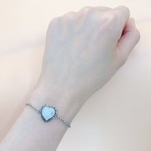 Load image into Gallery viewer, Heart Shaped Moonstone S925 Sterling Silver Bracelet