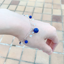 Load image into Gallery viewer, Lapis Lazuli & Opal Sterling Sliver Bracelet