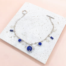 Load image into Gallery viewer, Lapis Lazuli & Opal Sterling Sliver Bracelet
