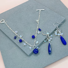 Load image into Gallery viewer, Lapis Lazuli & Opal Sterling Sliver Bracelet