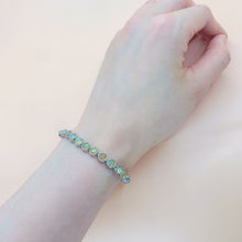 Load image into Gallery viewer, Multi-Round Shaped Opal S925 Sterling Silver Bracelet