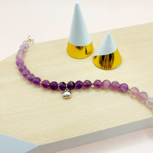 Load image into Gallery viewer, Purple fluorite Sterling Silver Bracelet

