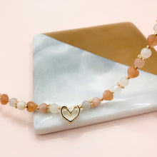 Load image into Gallery viewer, Moonstone heart 14k Gold Filled Bracelet
