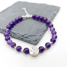 Load image into Gallery viewer, Amethyst Fish S925 Sterling Silver Bracelet
