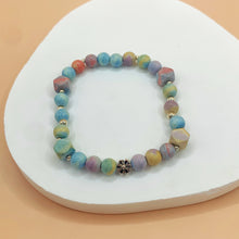 Load image into Gallery viewer, Radiant Rainbow Bloom - Rainbow Stone S925 Sterling Silver Bracelet
