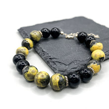 Load image into Gallery viewer, Bumble Bee Jasper S925 Sterling Bracelet
