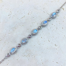 Load image into Gallery viewer, Oval Shaped Moonstone S925 Sterling Silver Bracelet
