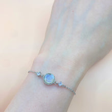Load image into Gallery viewer, Rose Shaped Moonstone S925 Sterling Silver Bracelet
